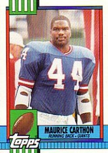 #63 Maurice Carthon - New York Giants - 1990 Topps Football