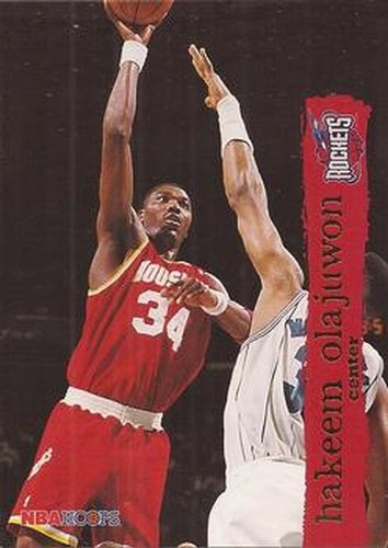 #63 Hakeem Olajuwon - Houston Rockets - 1995-96 Hoops Basketball