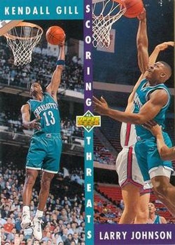#63 Kendall Gill / Larry Johnson - Charlotte Hornets - 1992-93 Upper Deck Basketball