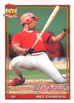 #63 Milt Thompson - St. Louis Cardinals - 1991 O-Pee-Chee Baseball