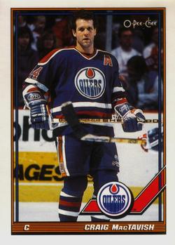#63 Craig MacTavish - Edmonton Oilers - 1991-92 O-Pee-Chee Hockey