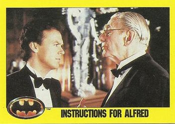 #163 Instructions for Alfred - 1989 Topps Batman
