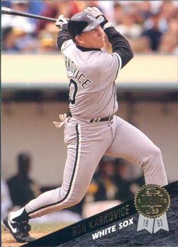 #63 Ron Karkovice - Chicago White Sox - 1993 Leaf Baseball