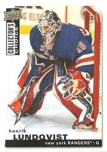 #63 Henrik Lundqvist - New York Rangers - 2008-09 Collector's Choice Hockey