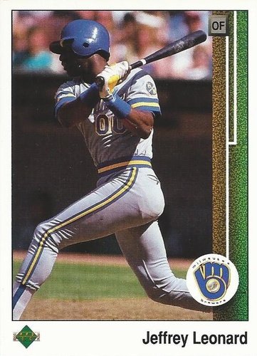 #263 Jeffrey Leonard - Milwaukee Brewers - 1989 Upper Deck Baseball