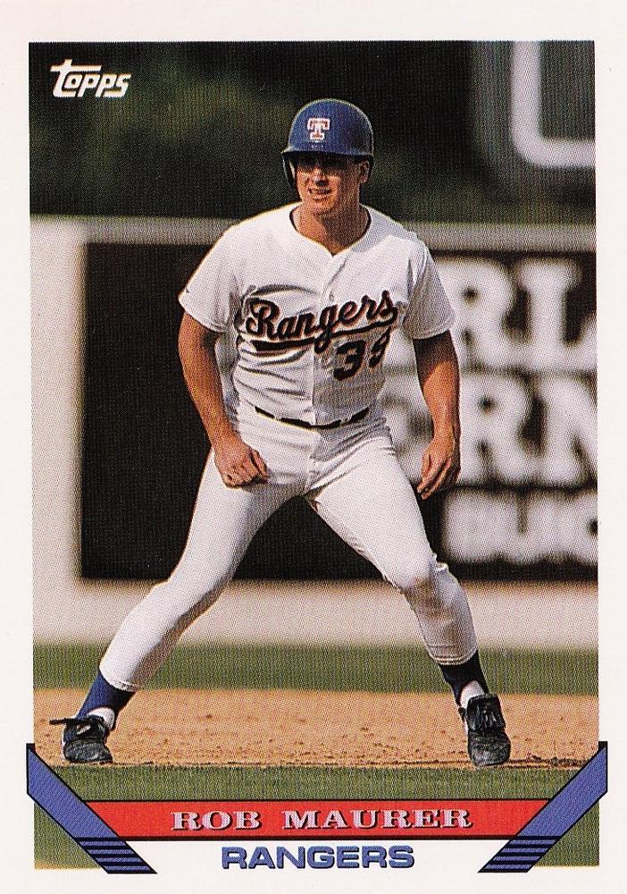 #763 Rob Maurer - Texas Rangers - 1993 Topps Baseball