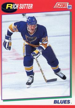 #63 Rich Sutter - St. Louis Blues - 1991-92 Score Canadian Hockey