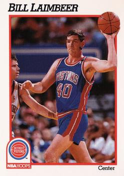 #63 Bill Laimbeer - Detroit Pistons - 1991-92 Hoops Basketball