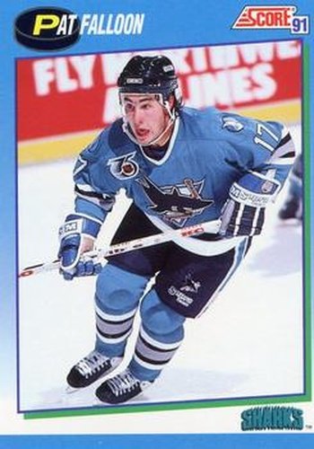#640 Pat Falloon - San Jose Sharks - 1991-92 Score Canadian Hockey
