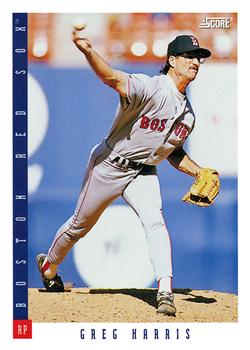 #640 Greg Harris - Boston Red Sox - 1993 Score Baseball