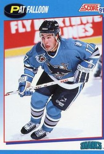 #640 Pat Falloon - San Jose Sharks - 1991-92 Score Canadian Bilingual Hockey