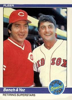 #640 Johnny Bench / Carl Yastrzemski - Cincinnati Reds / Boston Red Sox - 1984 Fleer Baseball
