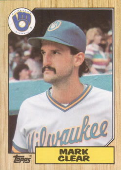 #640 Mark Clear - Milwaukee Brewers - 1987 Topps Baseball