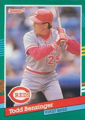 #640 Todd Benzinger - Cincinnati Reds - 1991 Donruss Baseball