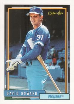 #641 David Howard - Kansas City Royals - 1992 O-Pee-Chee Baseball