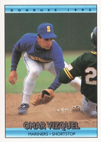 #641 Omar Vizquel - Seattle Mariners - 1992 Donruss Baseball