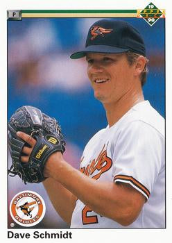 #641 Dave Schmidt - Baltimore Orioles - 1990 Upper Deck Baseball