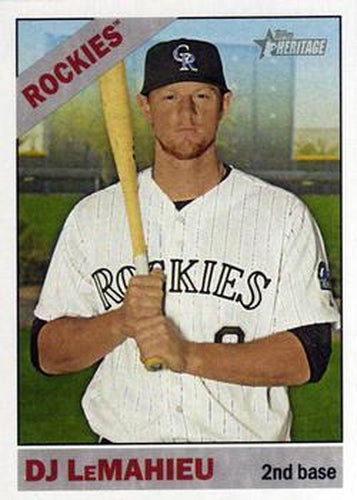 #641 DJ LeMahieu - Colorado Rockies - 2015 Topps Heritage Baseball