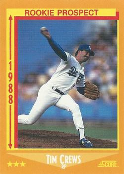 #641 Tim Crews - Los Angeles Dodgers - 1988 Score Baseball