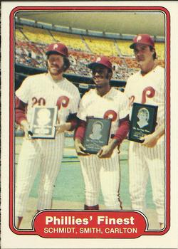 #641 Mike Schmidt / Lonnie Smith / Steve Carlton - Philadelphia Phillies - 1982 Fleer Baseball