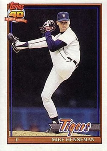 #641 Mike Henneman - Detroit Tigers - 1991 Topps Baseball