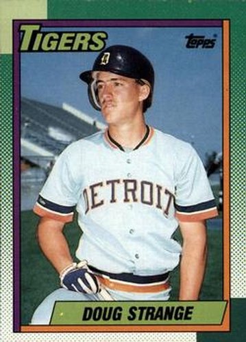 #641 Doug Strange - Detroit Tigers - 1990 O-Pee-Chee Baseball