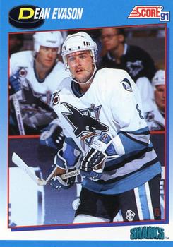 #641 Dean Evason - San Jose Sharks - 1991-92 Score Canadian Bilingual Hockey