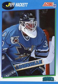 #642 Jeff Hackett - San Jose Sharks - 1991-92 Score Canadian Hockey