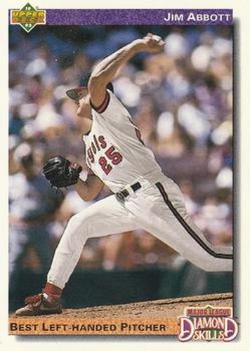 #642 Jim Abbott - California Angels - 1992 Upper Deck Baseball
