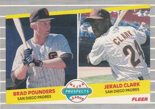 #642 Brad Pounders / Jerald Clark - San Diego Padres - 1989 Fleer Baseball