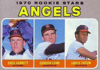 #642 Angels 1970 Rookie Stars Greg Garrett / Gordon Lund / Jarvis Tatum - California Angels - 1970 Topps Baseball
