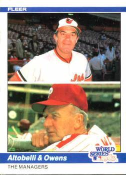 #643 Joe Altobelli / Paul Owens MGR, WS - Baltimore Orioles / Philadelphia Phillies - 1984 Fleer Baseball