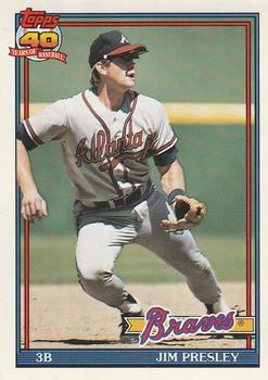 #643 Jim Presley - Atlanta Braves - 1991 O-Pee-Chee Baseball