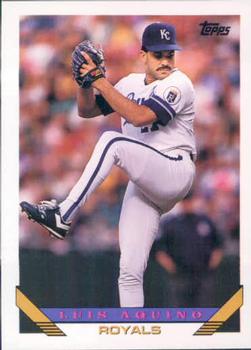 #643 Luis Aquino - Kansas City Royals - 1993 Topps Baseball