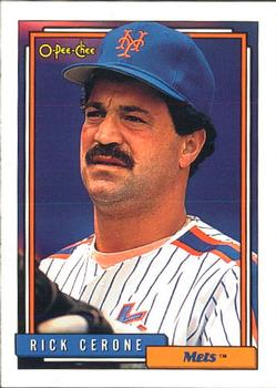 #643 Rick Cerone - New York Mets - 1992 O-Pee-Chee Baseball