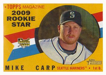 #643 Mike Carp - Seattle Mariners - 2009 Topps Heritage Baseball
