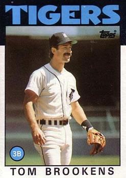 #643 Tom Brookens - Detroit Tigers - 1986 Topps Baseball