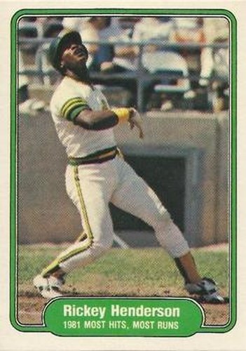 #643 Rickey Henderson - Oakland Athletics - 1982 Fleer Baseball