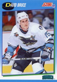 #644 David Bruce - San Jose Sharks - 1991-92 Score Canadian Hockey