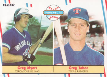 #644 Greg Myers / Greg Tabor - Toronto Blue Jays / Texas Rangers - 1988 Fleer Baseball