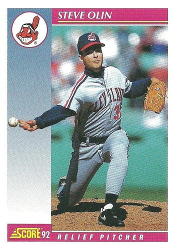 #644 Steve Olin - Cleveland Indians - 1992 Score Baseball
