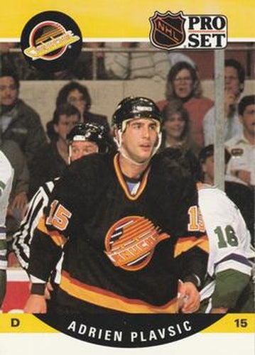 #644 Adrien Plavsic - Vancouver Canucks - 1990-91 Pro Set Hockey