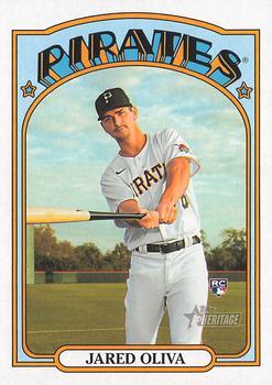 #644 Jared Oliva - Pittsburgh Pirates - 2021 Topps Heritage Baseball