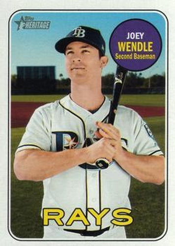 #644 Joey Wendle - Tampa Bay Rays - 2018 Topps Heritage Baseball