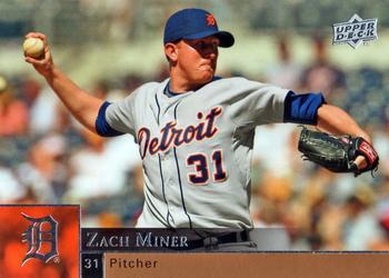 #644 Zach Miner - Detroit Tigers - 2009 Upper Deck Baseball