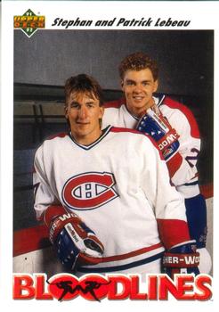#644 Stephan Lebeau / Patrick Lebeau - Montreal Canadiens - 1991-92 Upper Deck Hockey