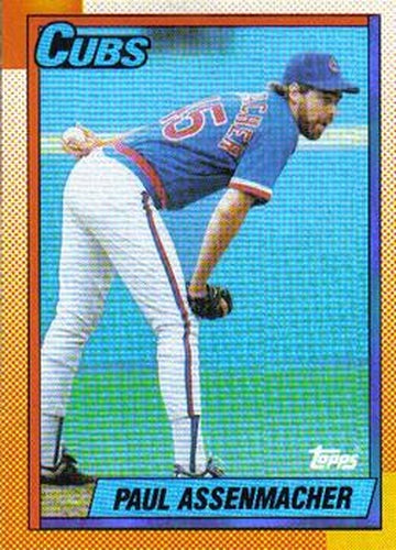 #644 Paul Assenmacher - Chicago Cubs - 1990 Topps Baseball