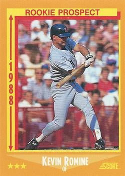 #644 Kevin Romine - Boston Red Sox - 1988 Score Baseball
