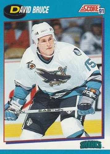 #644 David Bruce - San Jose Sharks - 1991-92 Score Canadian Bilingual Hockey
