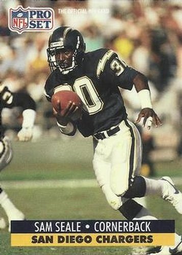 #644 Sam Seale - San Diego Chargers - 1991 Pro Set Football
